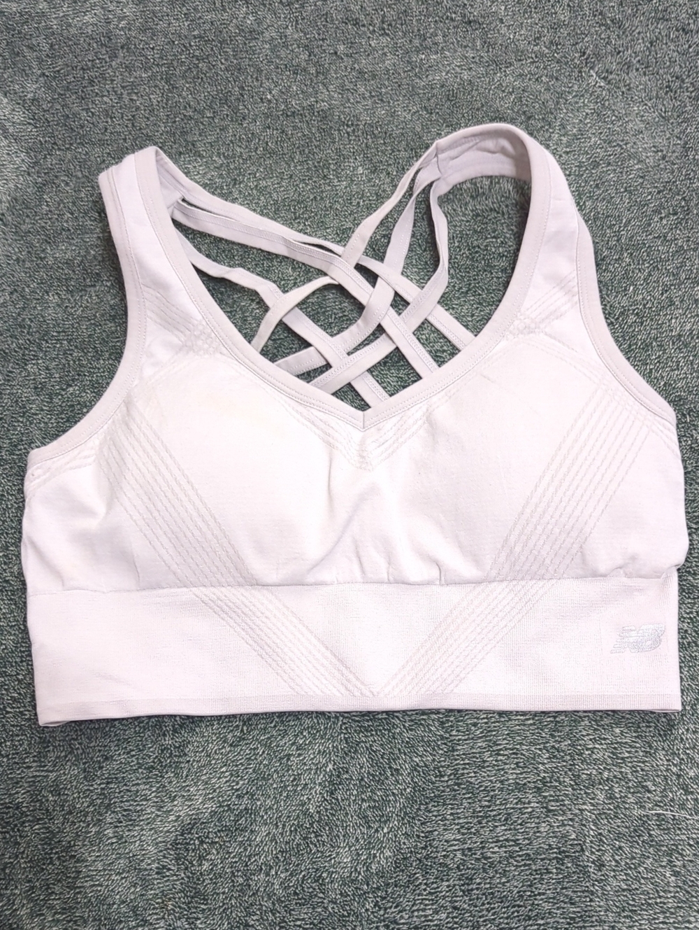 New Balance Pale Gray Crisscross Sports Bra